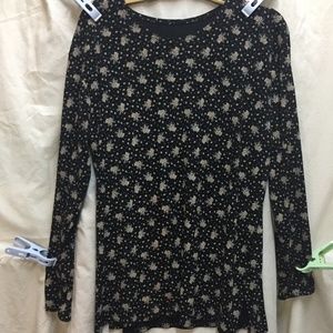 SILKY STRETCHY TUNIC LONG SLEEVE TOP